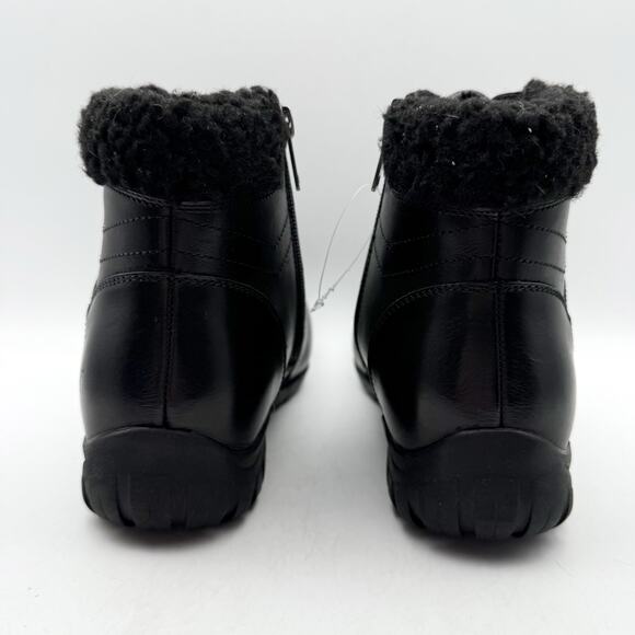 Propét Womens Dasher Booties US 6.5 4E Extra WIDE EU 37 Black Leather NIB - Picture 10 of 13